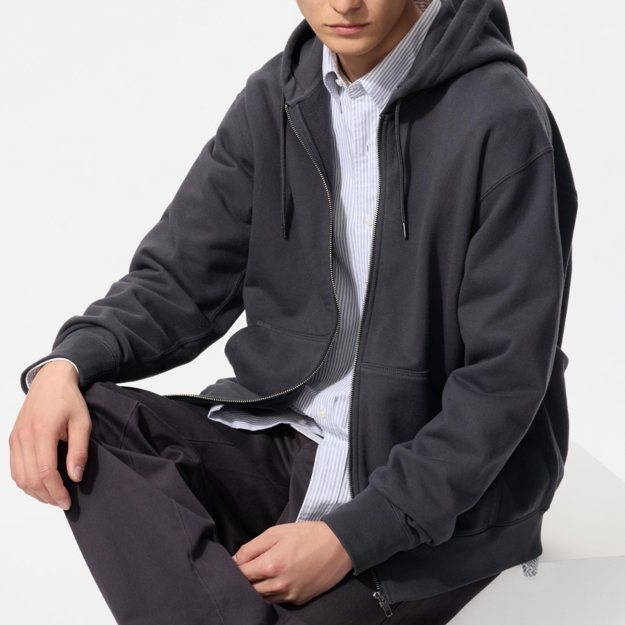 UNIQLO Sweat Full-Zip Parka