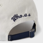 WHO.A.U Washed Lettering Ball Cap