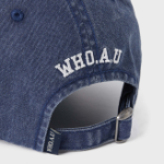 WHO.A.U Embroidery Washed Ball Cap
