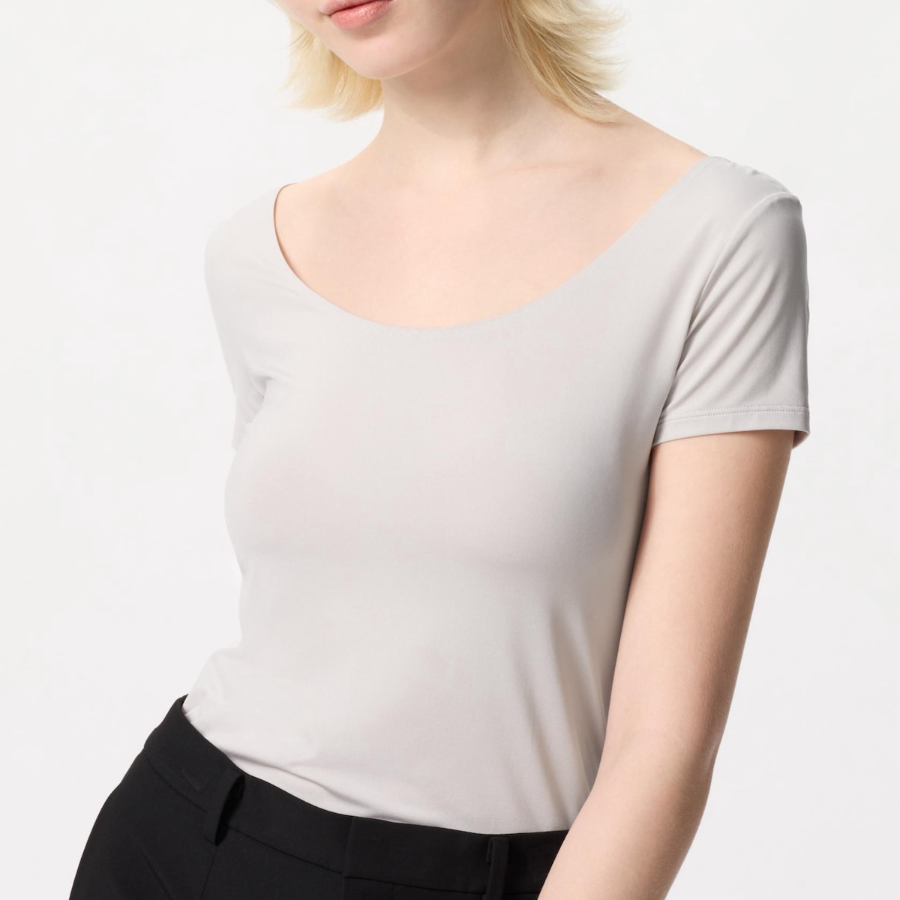 Uniqlo – футболка AIRism U-NECK T-SHIRT (SHORT SLEEVE)