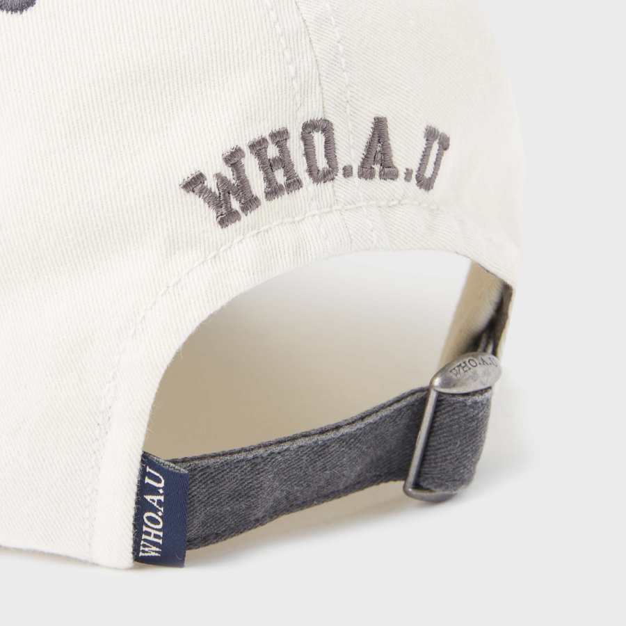 WHO.A.U Washed Colorblock Ball Cap