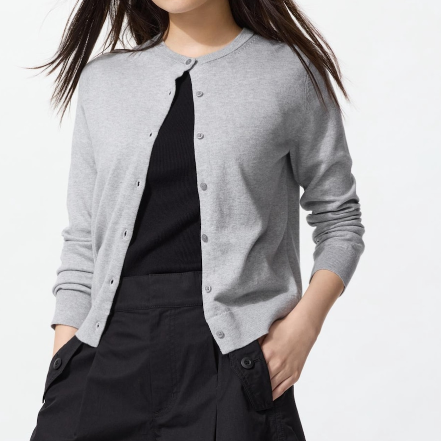 Uniqlo – кардиган UV PROTECTION Crew Neck (длинный рукав)