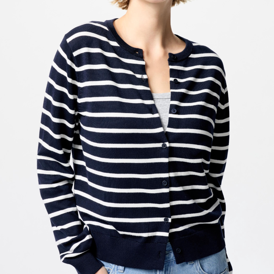 Uniqlo – кардиган UV PROTECTION Crew Neck (Stripe)