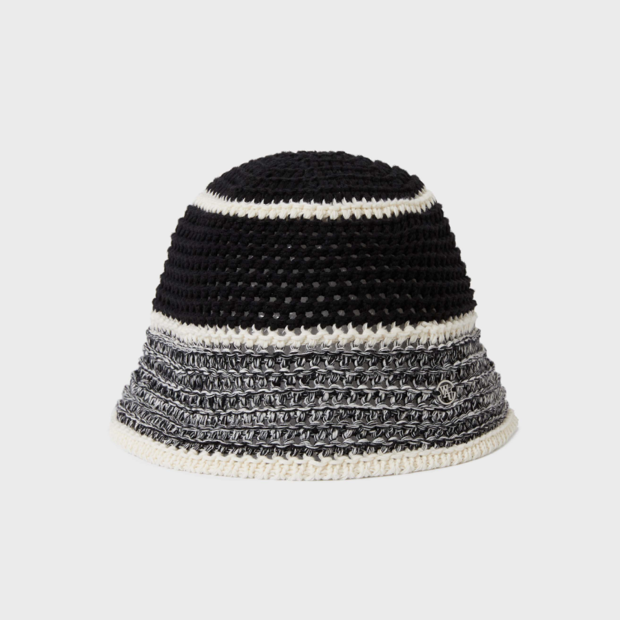 WHO.A.U Knitted Crochet Bucket Hat