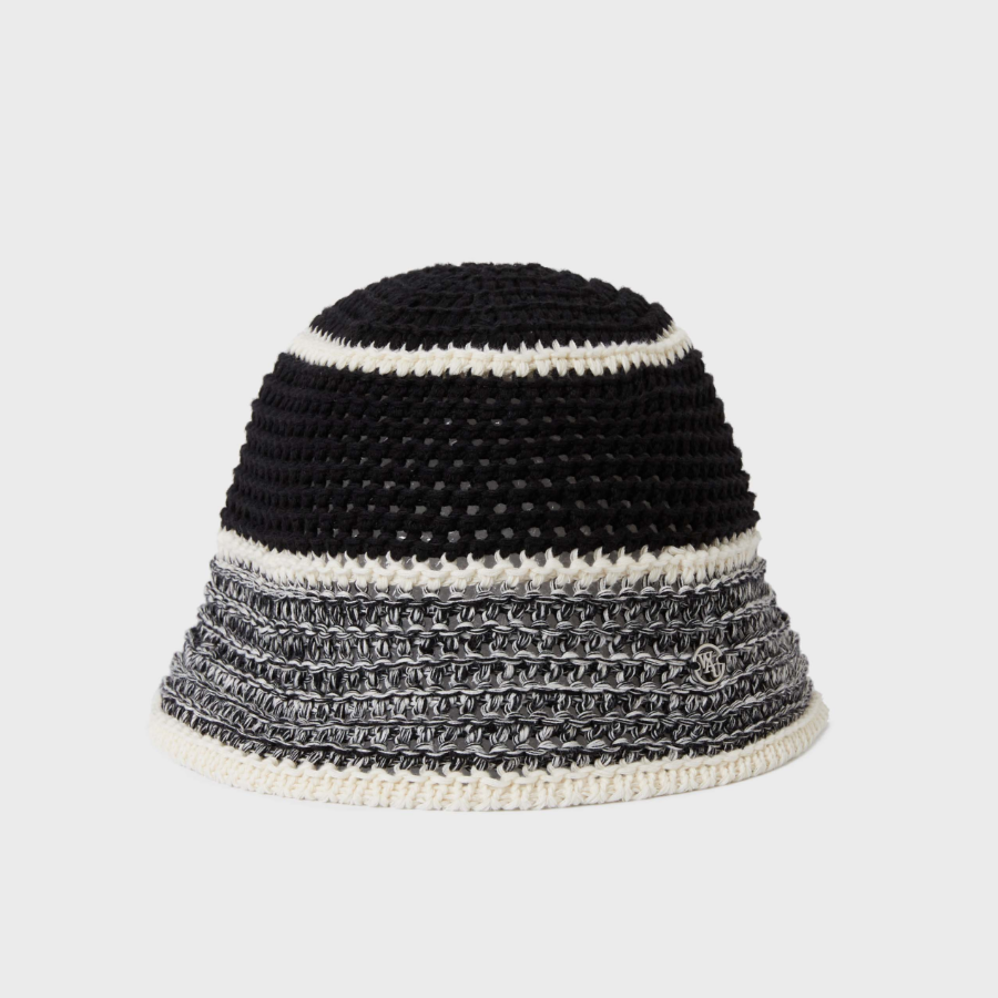 WHO.A.U Knitted Crochet Bucket Hat