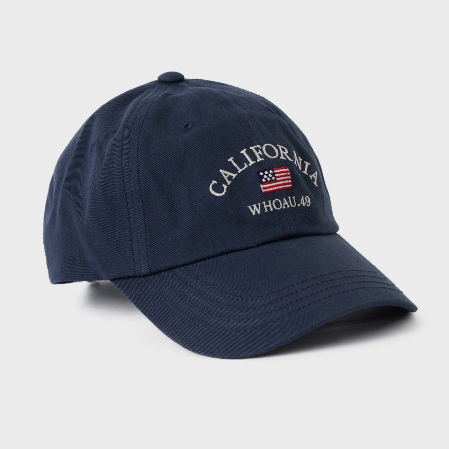 WHO.A.U Washed Lettering Ball Cap
