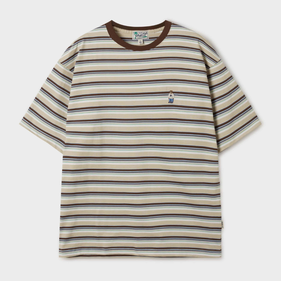 WHO.A.U — футболка Steve Multi Stripe T-Shirt [B]