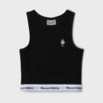 WHO.A.U — топ Steve Ribbed Banding Sleeveless [B]