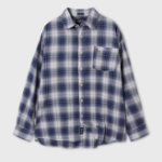 WHO.A.U — рубашка Seersucker Ombre Check Shirts (U)