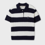 WHO.A.U — свитер Steve Collar Cable Short Sleeve Sweater