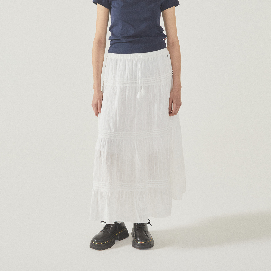 WHO.A.U — юбка Long Tiered Skirt