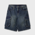 WHO.A.U — шорты Bermuda Cargo Denim Shorts (U)