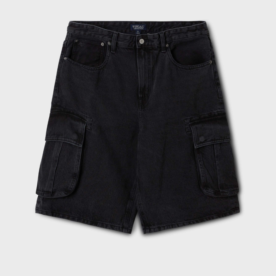 WHO.A.U — шорты Bermuda Cargo Denim Shorts (U)