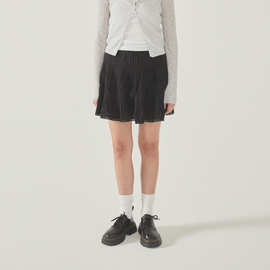 WHO.A.U — юбка Short Tiered Skirt