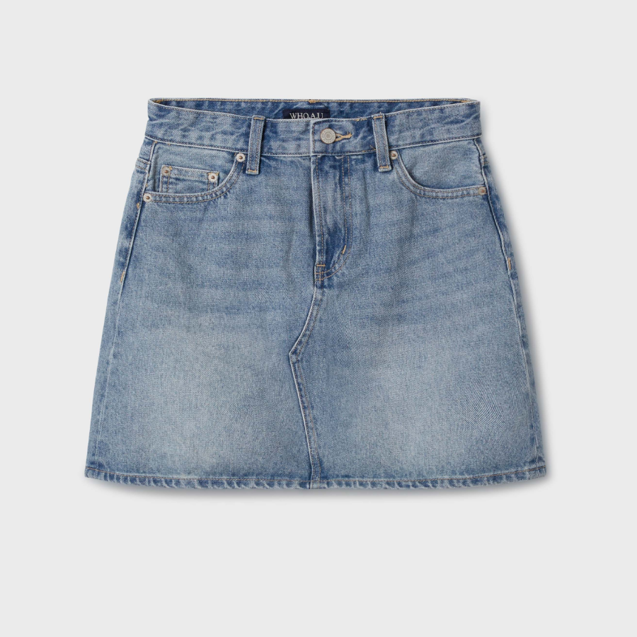 WHO.A.U — юбка Short Denim Skirt