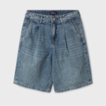 WHO.A.U — шорты Pin Tuck Denim Loose-fit Shorts (F)