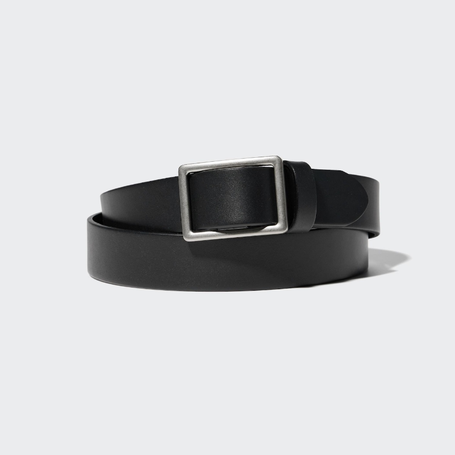 Uniqlo Italian Leather Slide Buckle Belt