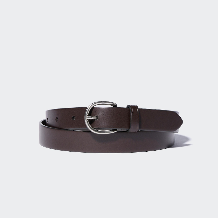 Uniqlo Italian Oiled Leather Narrow Belt