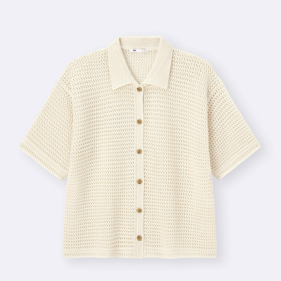 Uniqlo GU Lace Stitch Knit (Short Sleeve)
