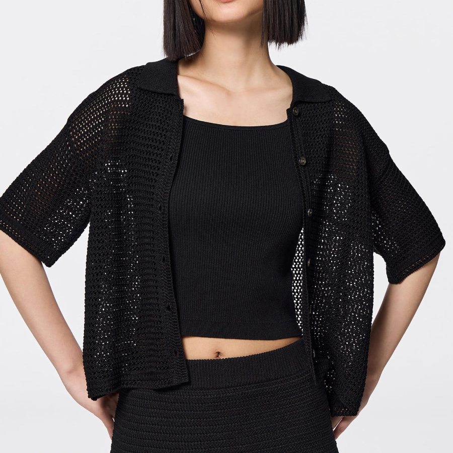 Uniqlo GU Lace Stitch Knit (Short Sleeve)