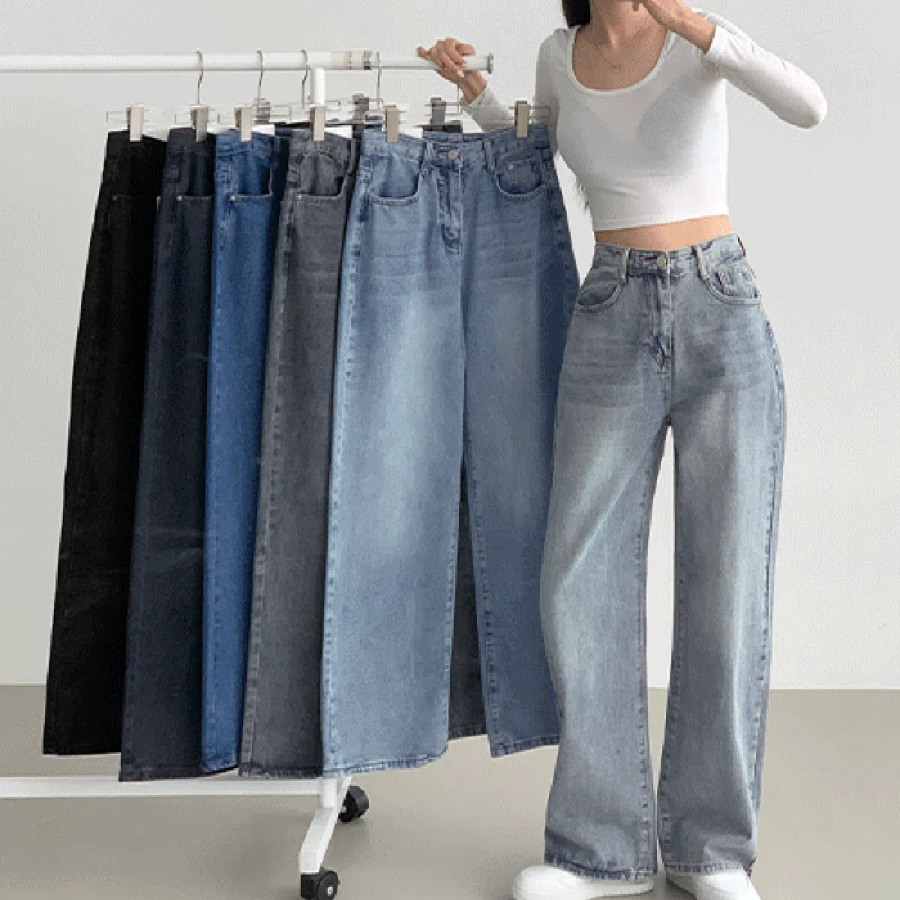 Прямые джинсы semi wide для повседневной носки