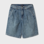 WHO.A.U — шорты Pin Tuck Denim Loose-fit Shorts (F)