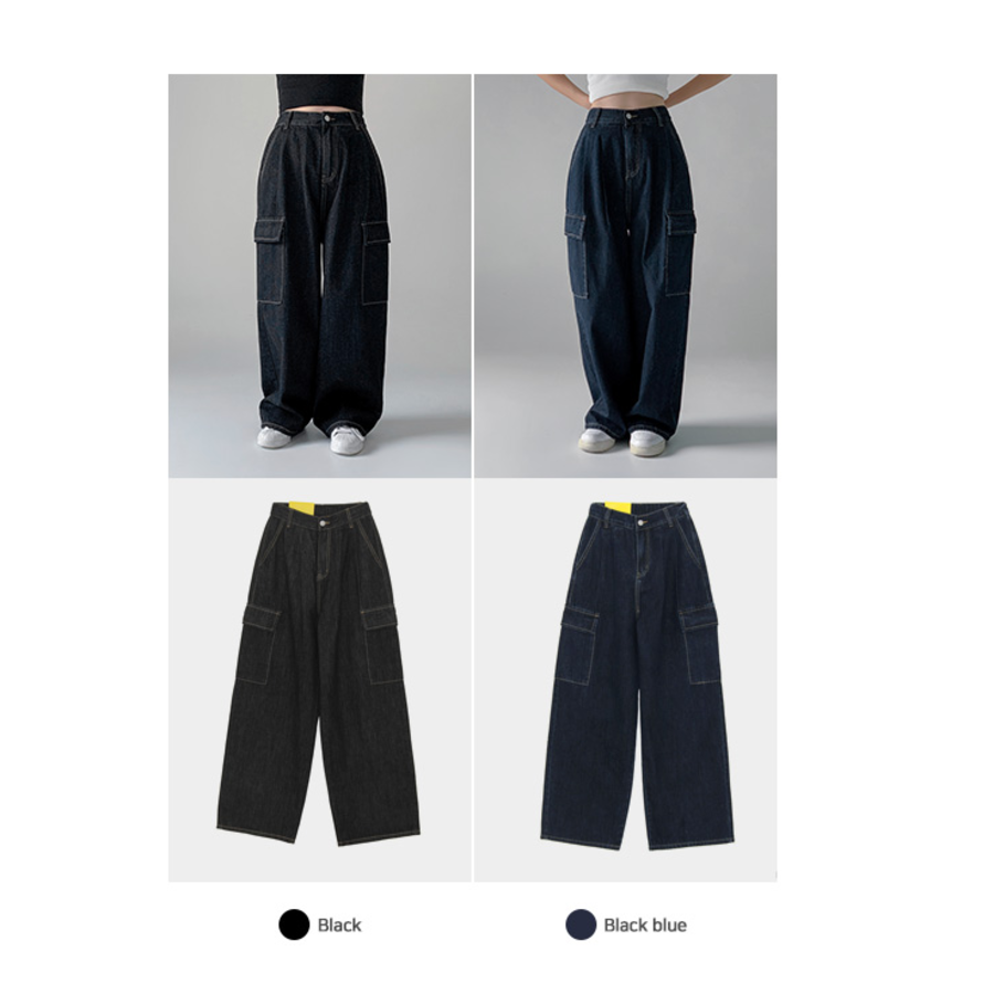 Женские карго-брюки с полурезинкой и двойной защипкой