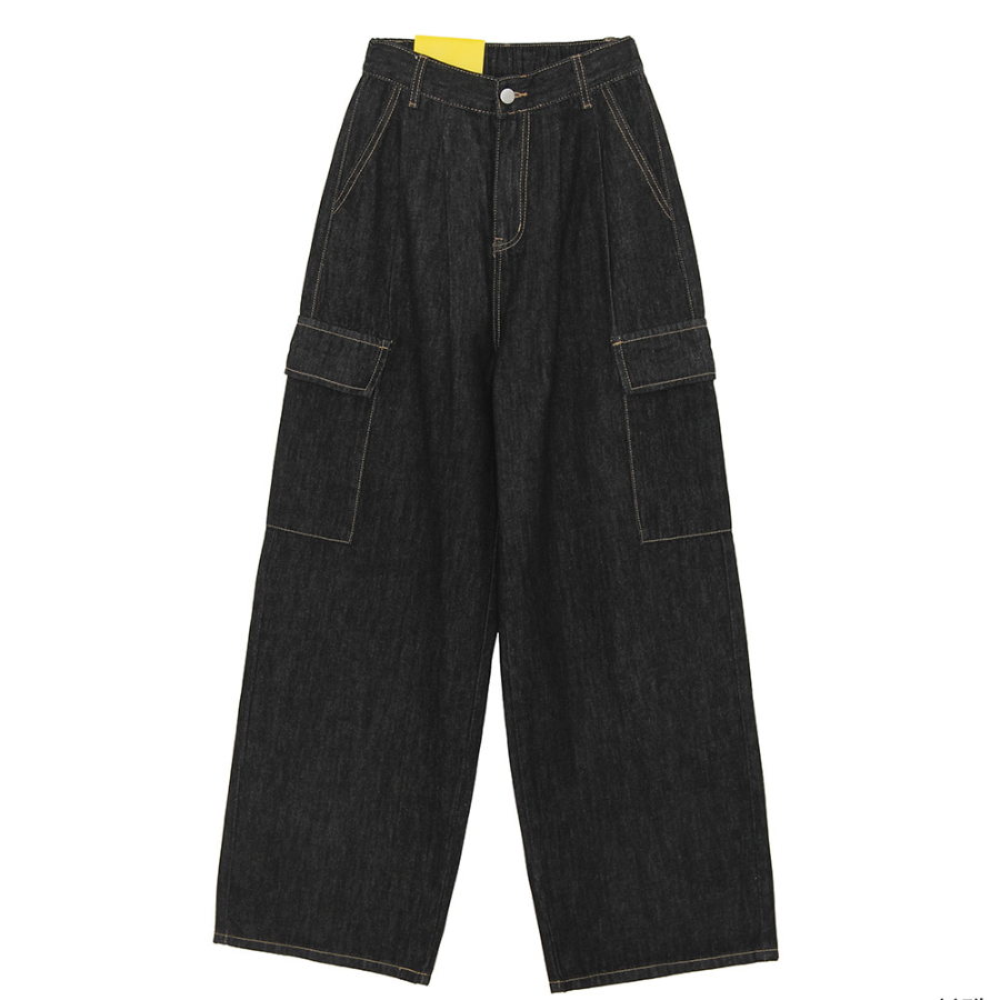 Женские карго-брюки с полурезинкой и двойной защипкой