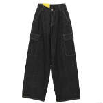 Женские карго-брюки с полурезинкой и двойной защипкой