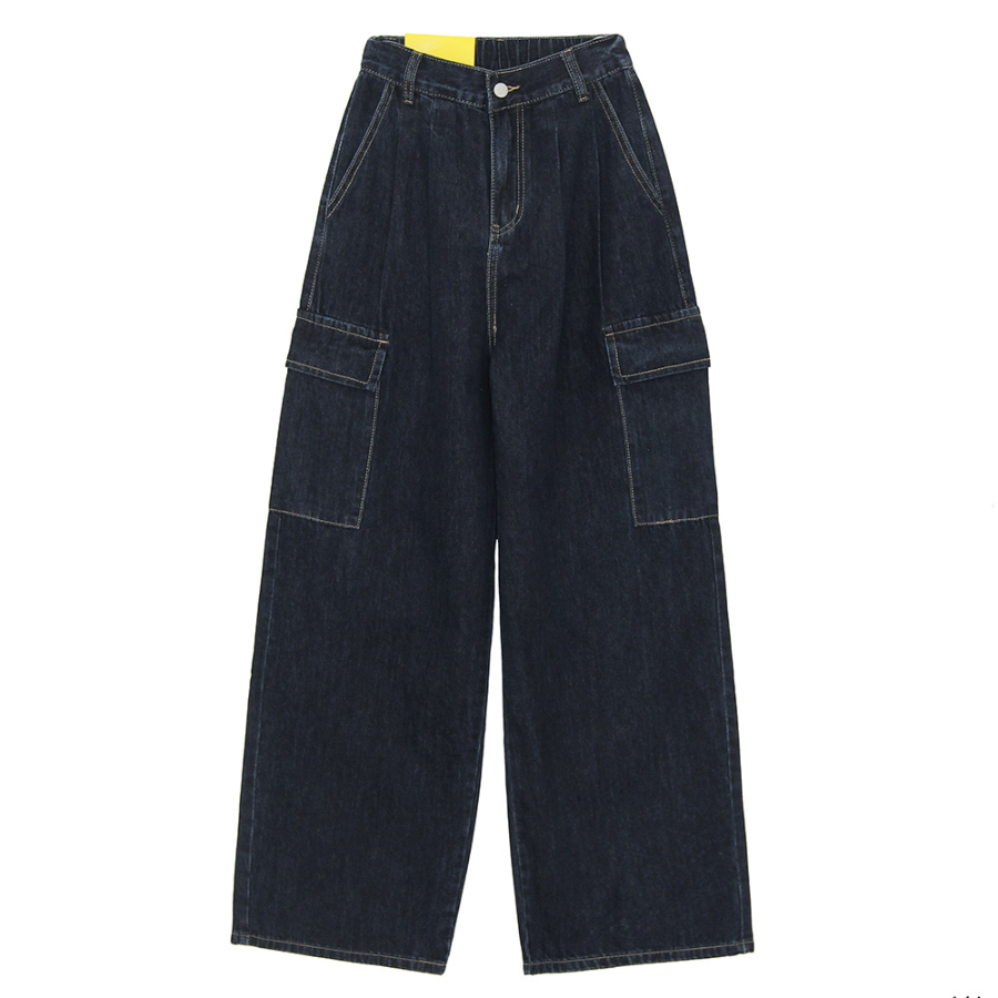 Женские карго-брюки с полурезинкой и двойной защипкой