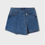 WHO.A.U — юбка-шорты Denim Wrap Skirt Pants