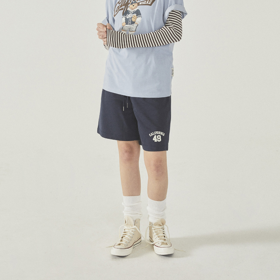 WHO.A.U — шорты Campus Letter Half Pants