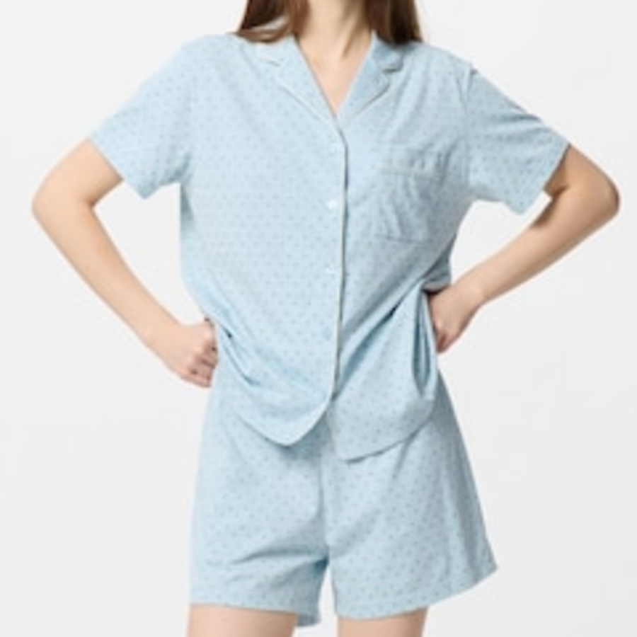 Uniqlo – пижама AIRism Cotton Pajama (Short Sleeve) Flower