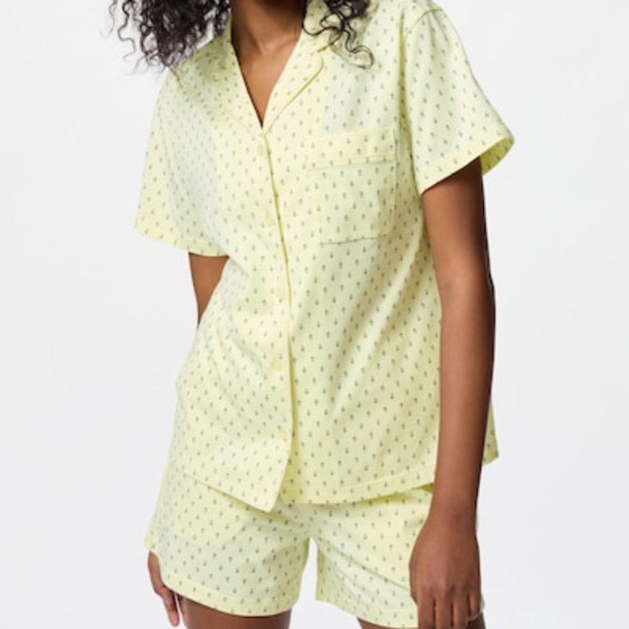 Uniqlo – пижама AIRism Cotton Pajama (Short Sleeve) Flower