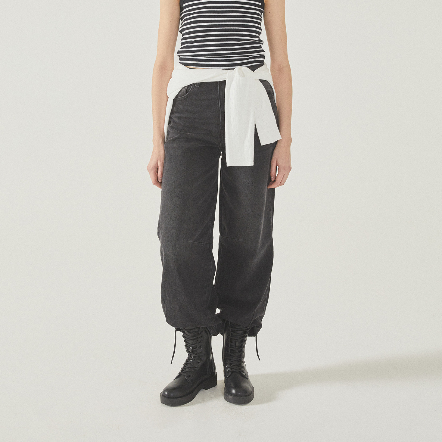 WHO.A.U — джинсы Vintage Washing Balloon Wide Denim(F)