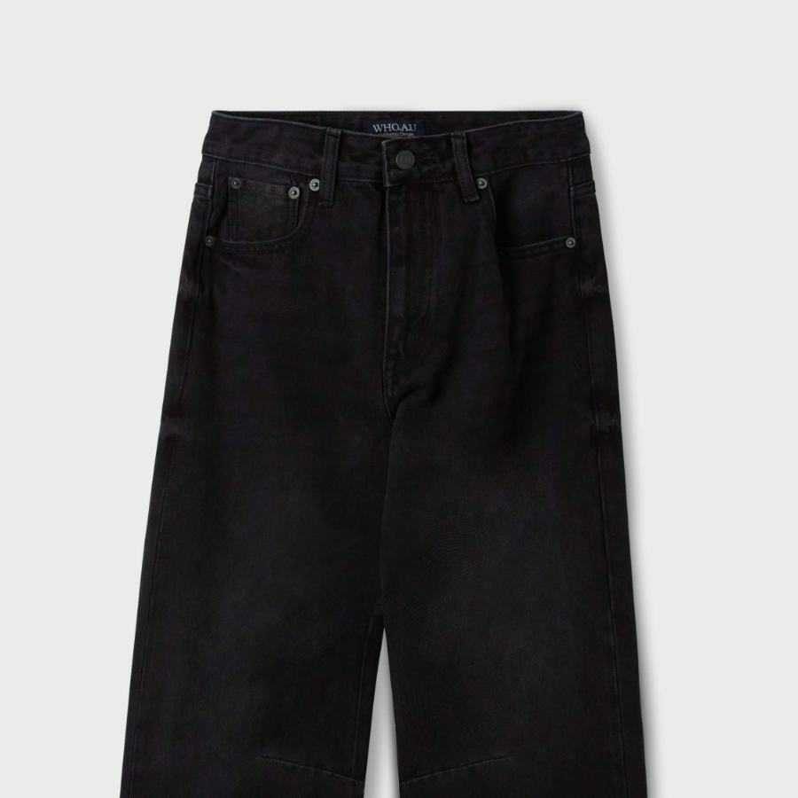 WHO.A.U — джинсы Vintage Washing Balloon Wide Denim(F)
