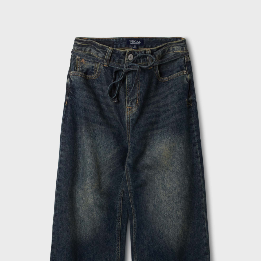 WHO.A.U — джинсы Vintage Washing Wide Denim (F)