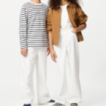 UNIQLO KIDS Wide Fit Straight Jeans (Solid) B