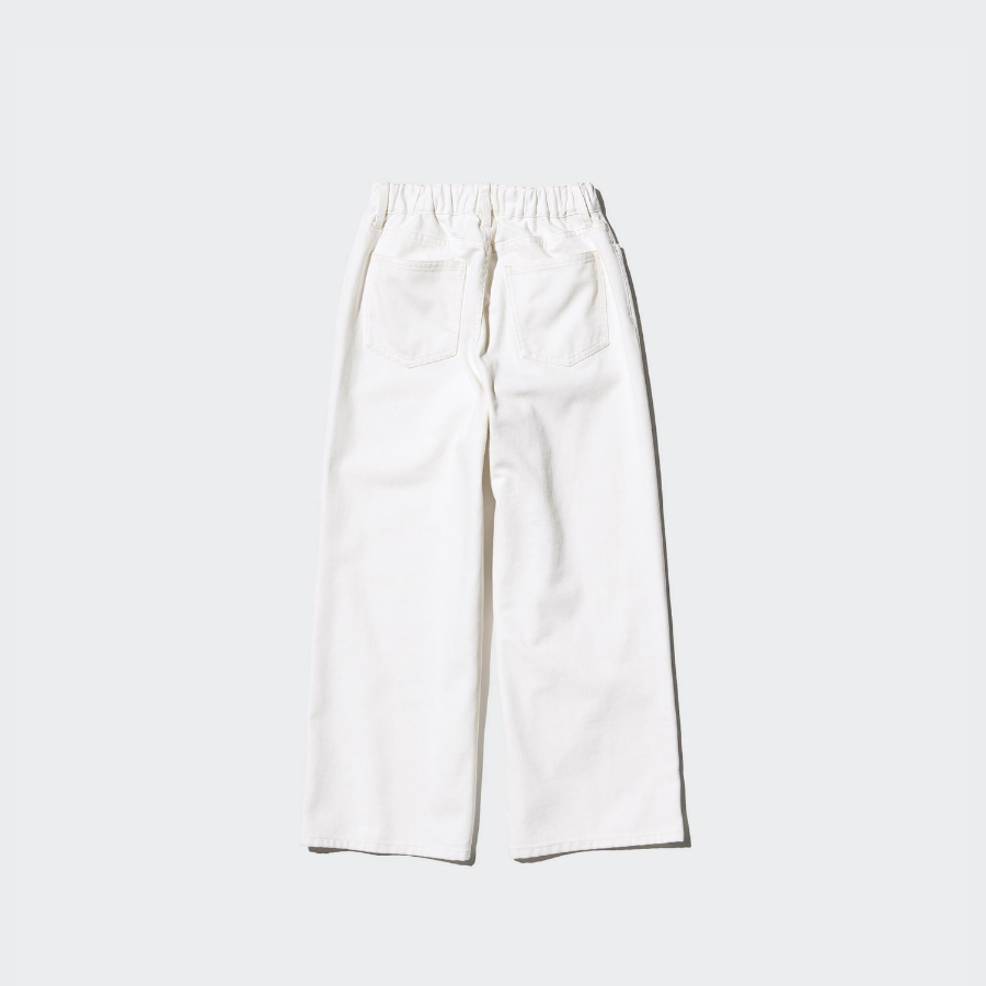 UNIQLO KIDS Wide Fit Straight Jeans (Solid) B