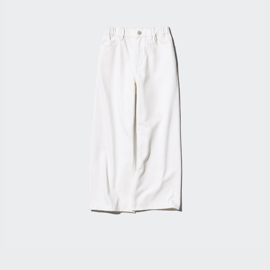 UNIQLO KIDS Wide Fit Straight Jeans (Solid) B