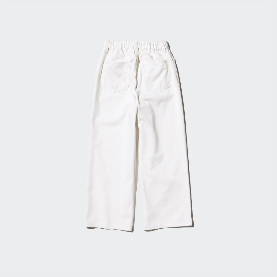 UNIQLO KIDS Wide Fit Straight Jeans (Solid) B