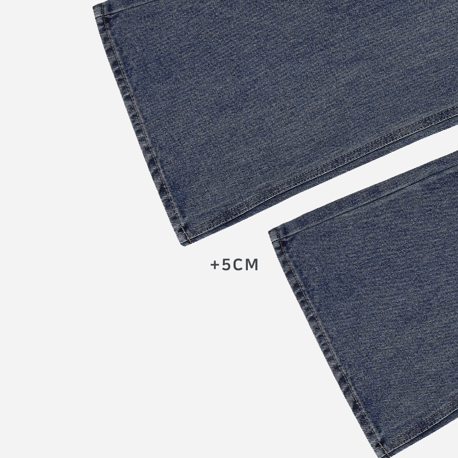 Женские джинсы средней посадки с полушироким кроем и удлинённым полубуткат силуэтом