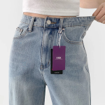 Женские прямые джинсы из лайкры с эластичным поясом и высокой растяжимостью