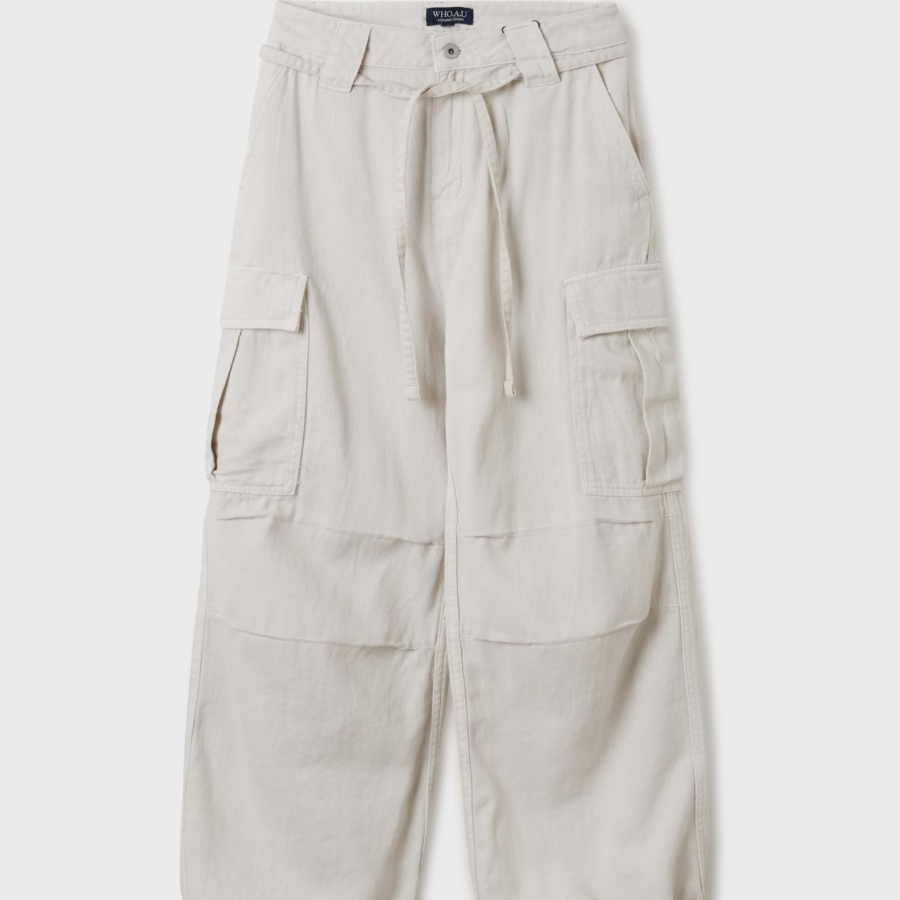WHO.A.U — брюки Washing Cotton Cargo Pants(F)