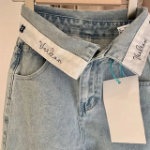 Женские джинсы с отворотом на талии в стиле Y2K и уличной моды