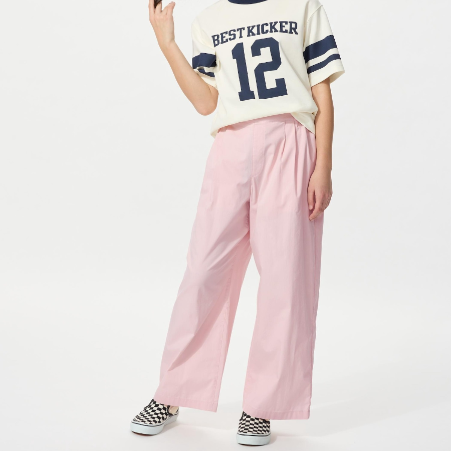 UNIQLO GIRLS Tuck Wide Pants