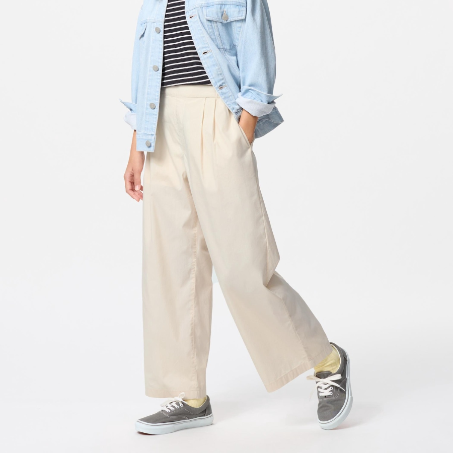 UNIQLO GIRLS Tuck Wide Pants