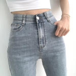 Женские джинсы из охлаждающего денима с поясом на резинке и эффектом «без складок»