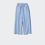 UNIQLO GIRLS Tuck Wide Pants (Chambray)
