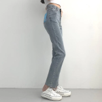 Женские джинсы из охлаждающего денима с поясом на резинке и эффектом «без складок»